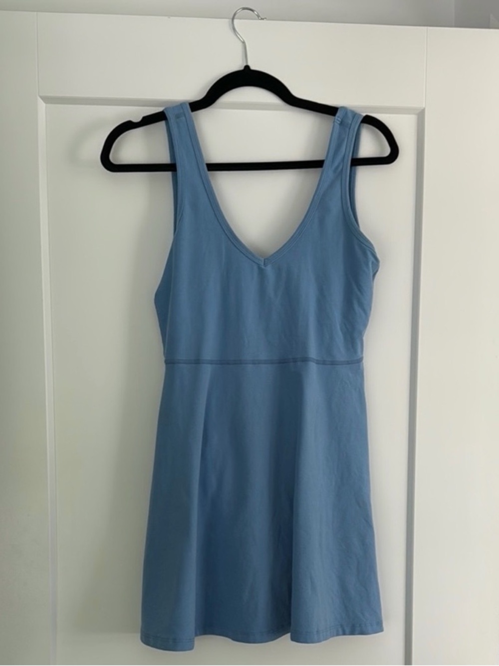 Beyond Yoga Powder Blue V-Neck Mini Dress
